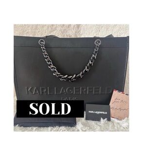 Karl Lagerfeld Black Embossed Tote